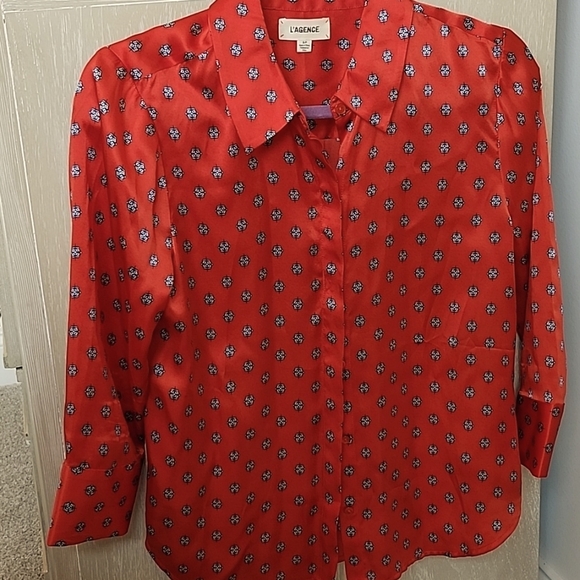 L'Agence Silk Ogee Top, NWOT - Picture 1 of 5